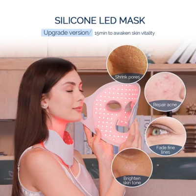 7-Color LED Face Mask – Silicone Skin Care Light Therapy Device - Image 2