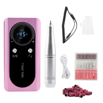 Rechargeable Nail Drill Milling Machine, Grinder Nail Polisher Cutter Kit - 45000RPM - Image 7