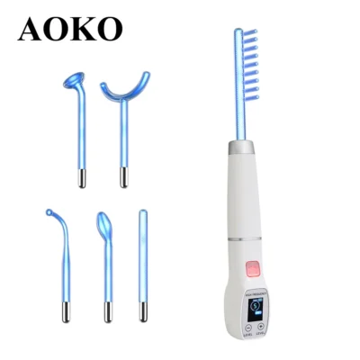 Blue High Frequency Facial Machine – Anti-Acne & Skin Therapy Wand - Image 2