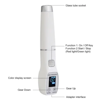 Blue High Frequency Facial Machine – Anti-Acne & Skin Therapy Wand - Image 7