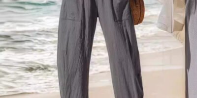 Women's Cotton And Linen Casual Pants Vacation Style