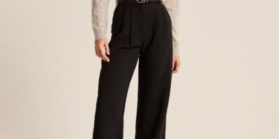 Pocket High Waist Wide-leg Casual Pants Women