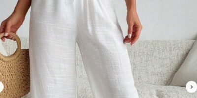 Women White High Waist Ruffle Tied Wide Leg Beach Swimsuit