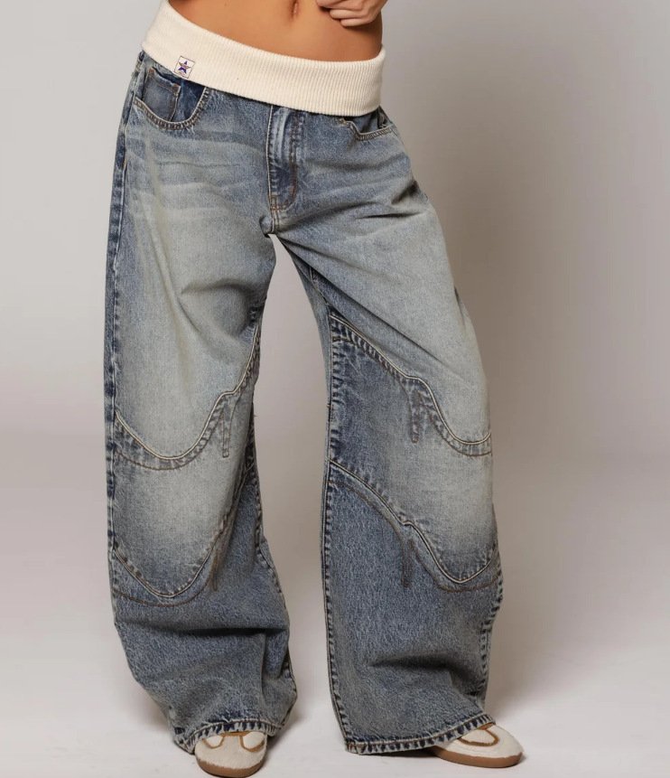 Loose-fitting Straight-leg Jeans With Pockets Fashion Casual Trousers Street-style Pants Women's Clothing - Image 7