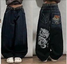 American Retro Couple Wide Leg Jeans - Image 8
