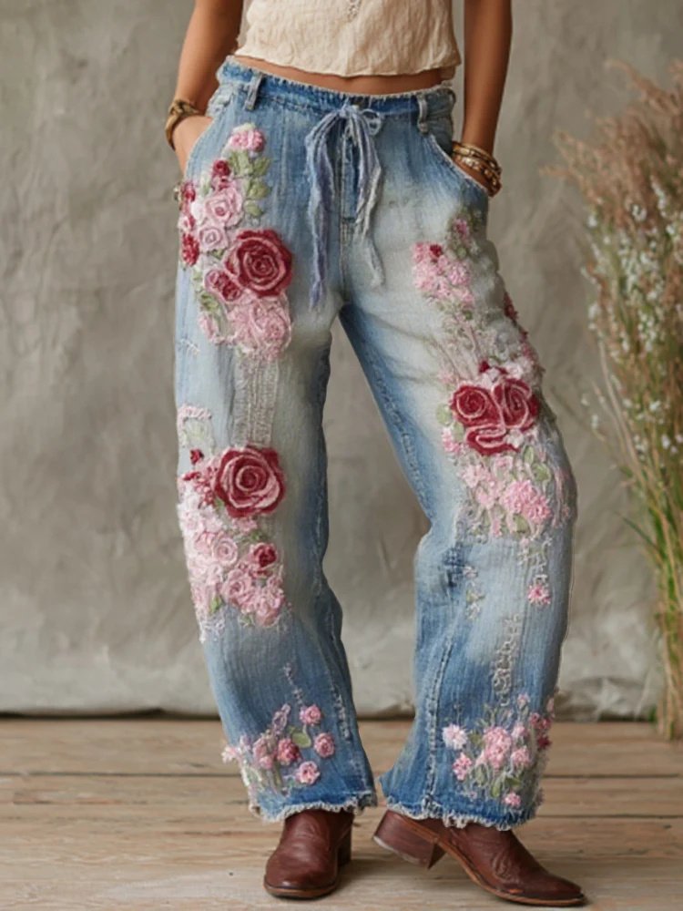 Womens Casual Sports Pants With 3D Digital Print - Image 9