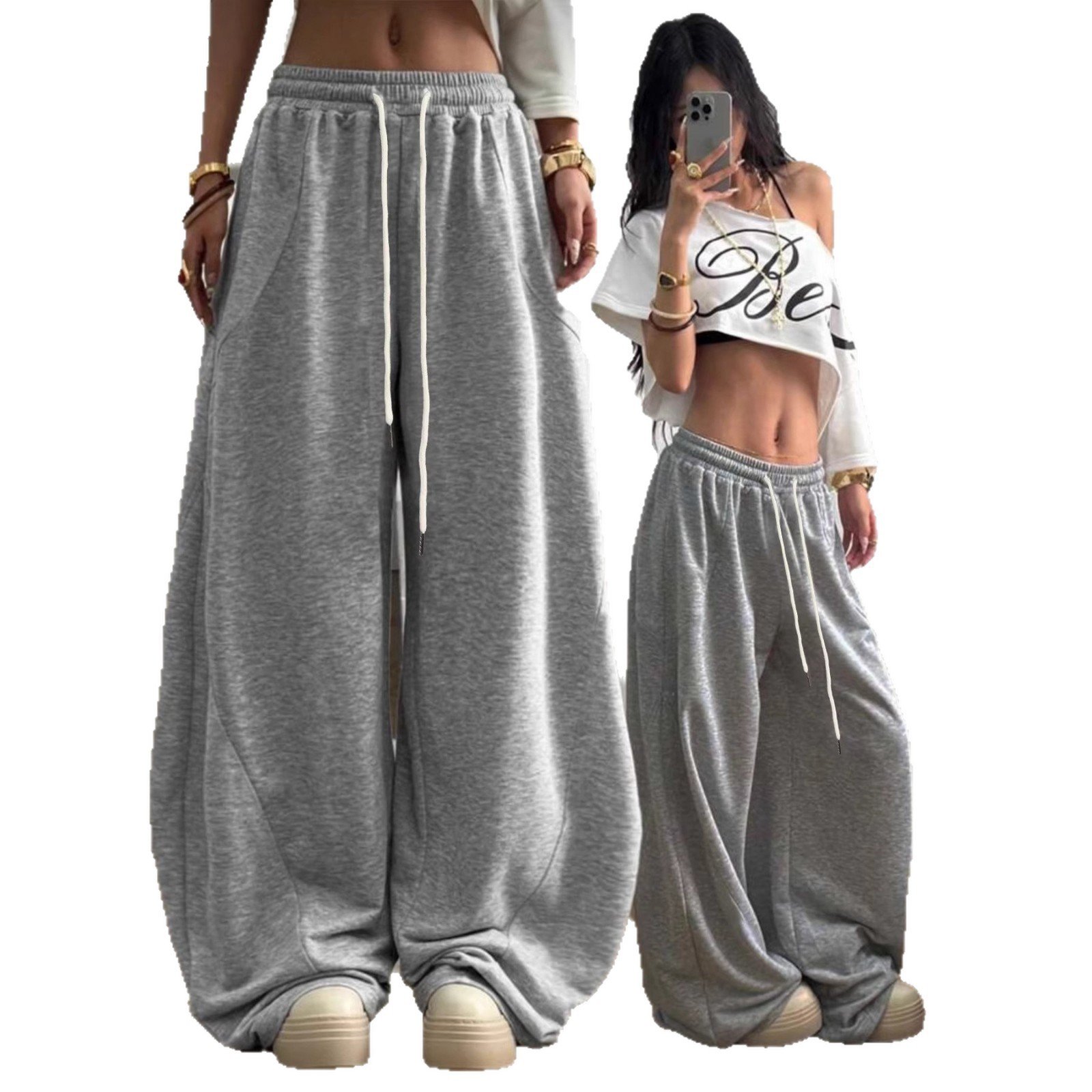 Retro Versatile Straight-leg Loose Wide-leg Pants For Women - Image 5