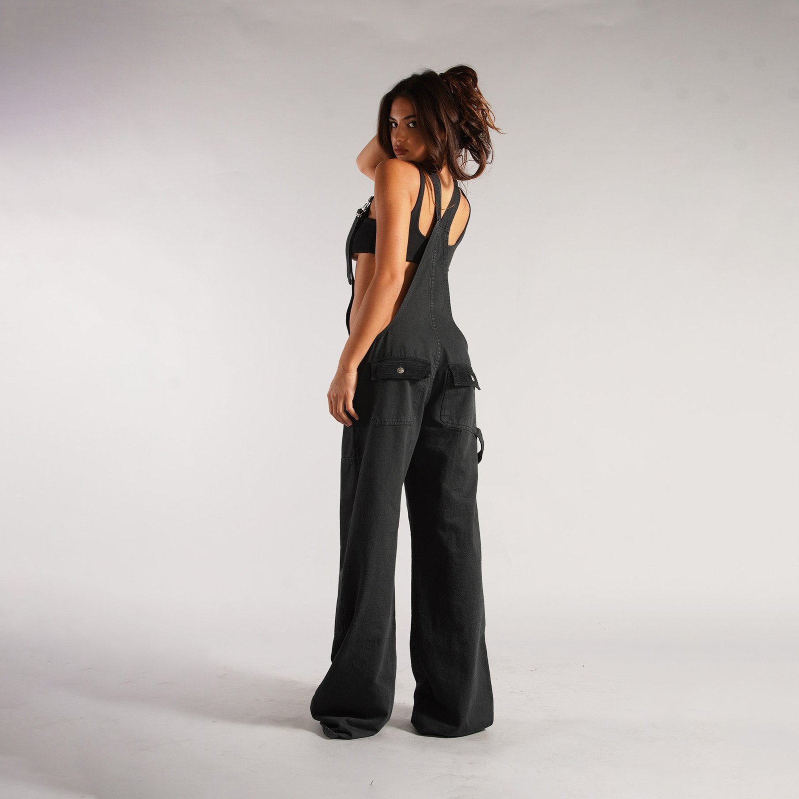 Y2K Zipper Denim Overalls With Pockets Fashion Loose Suspender Jumpsuit Streetwear Jeans Pants Womens Clothing - Image 10