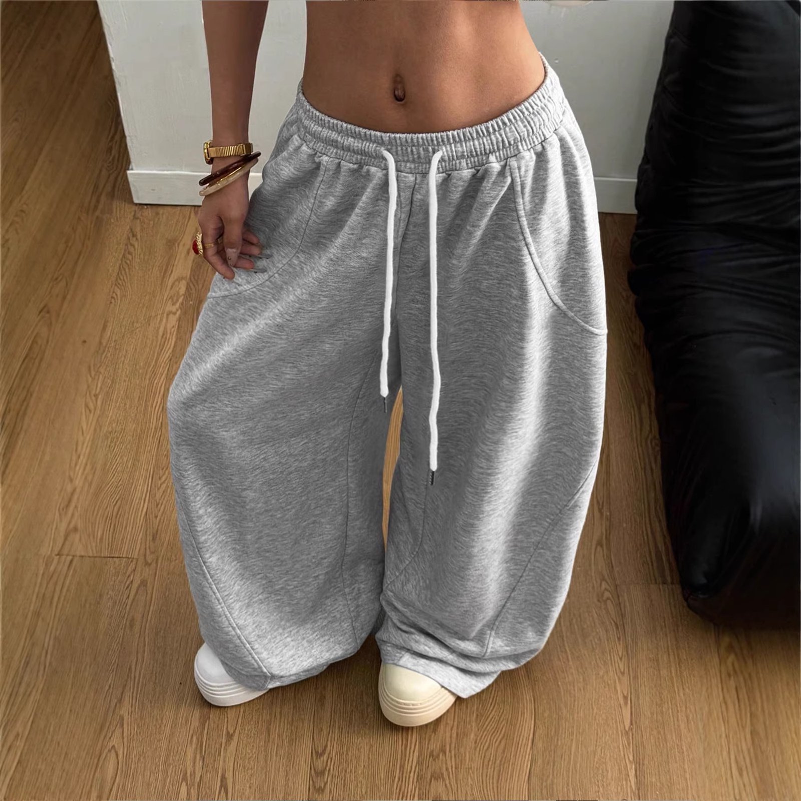 Retro Versatile Straight-leg Loose Wide-leg Pants For Women - Image 3