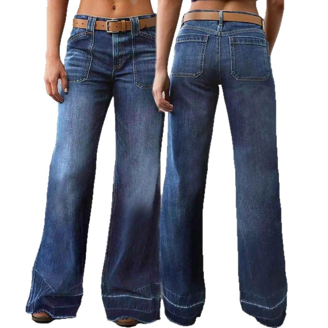 Retro High Waist Straight Loose Slimming And All-matching Jeans - Image 5