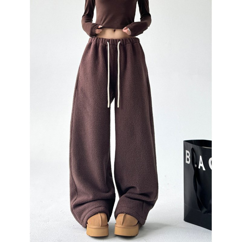Cashmere Warm Wide-leg Pants For Women Winter - Image 4