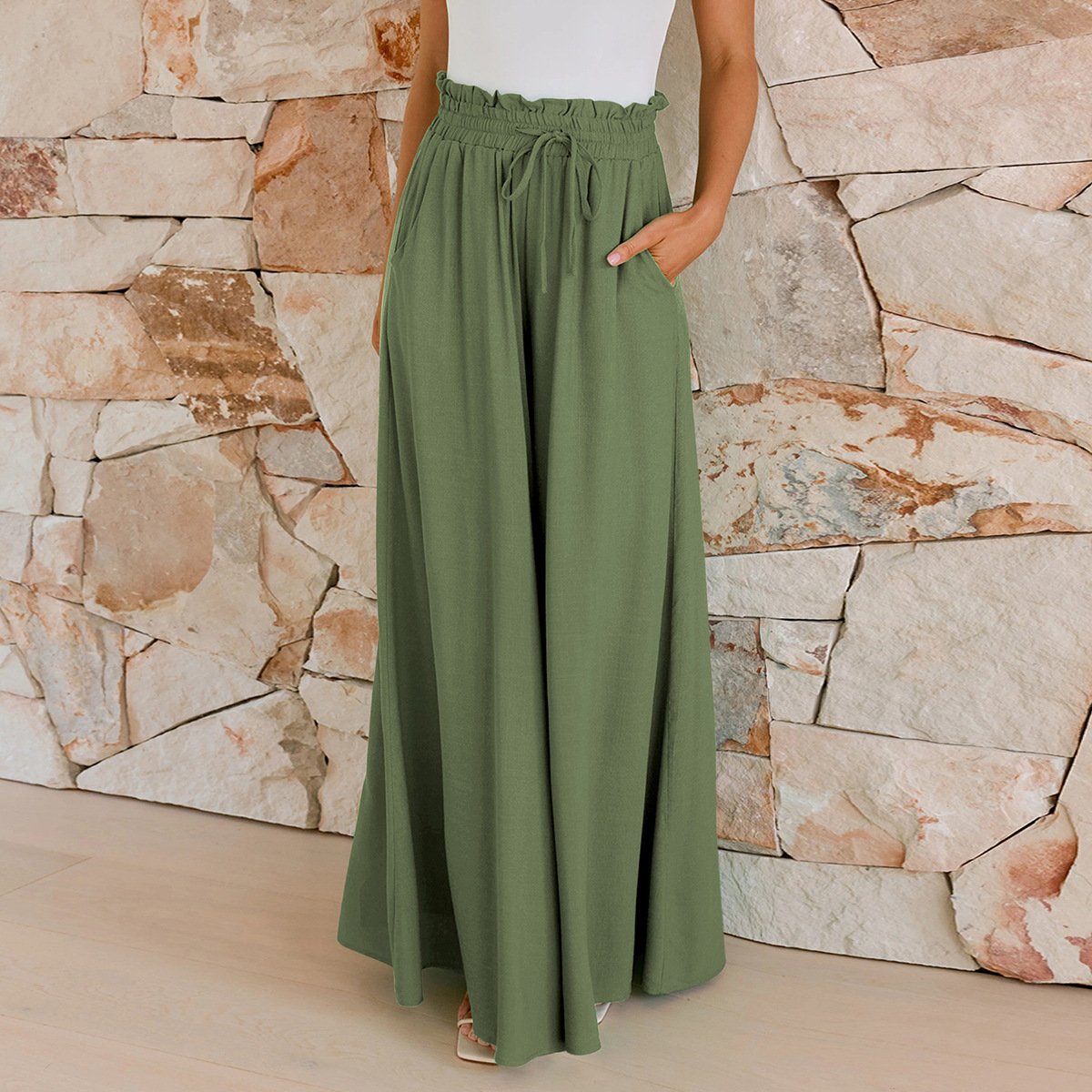 Loose Summer Wide Female Draped Casual Pants - Image 6