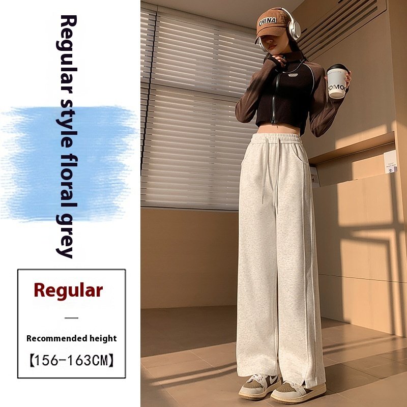 High Waist Long Thin Straight Loose Leisure Sports Sweatpants - Image 7