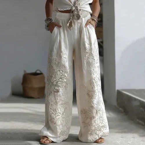 Retro-print Women's Casual Sweatpants - Image 6