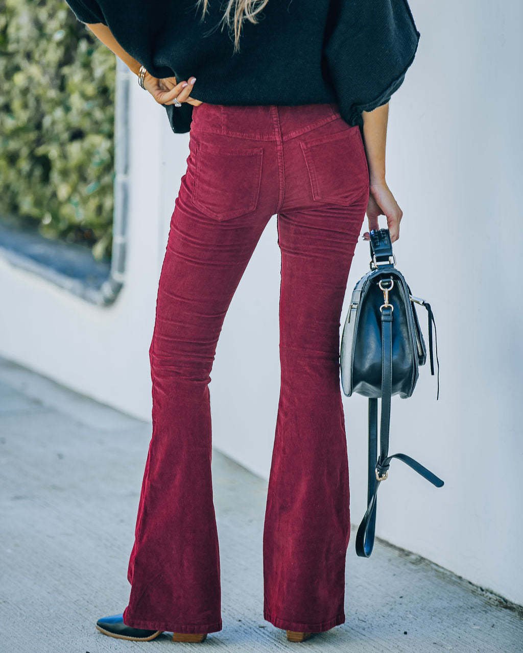Ins Corduroy High Waist Flared Pants Fashion Casual Slim Solid Color Trousers Autumn And Winter Women's Clothing - Image 7