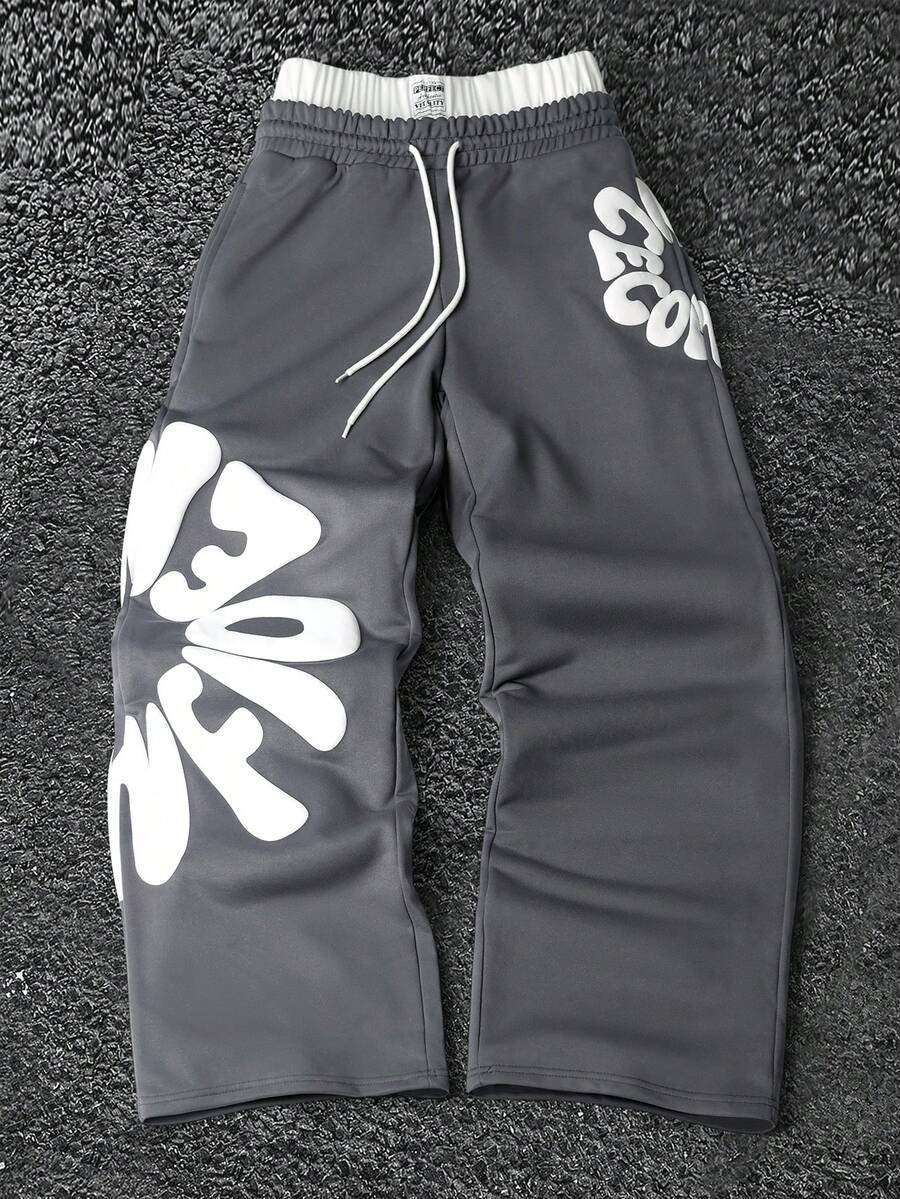 Womens And Mens Loose-fitting Straight-leg Sports Pants - Image 7