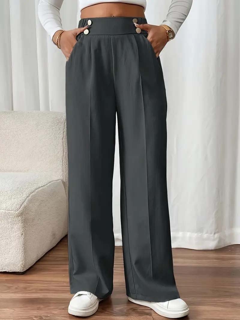 Straight-leg Pants Women's Special-interest Design Solid Color - Image 10