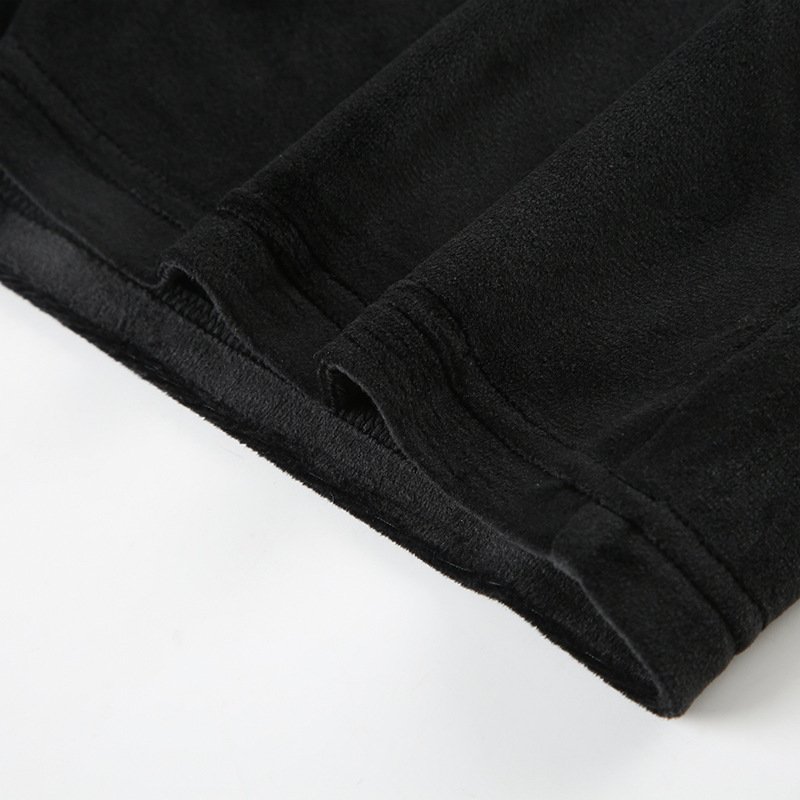 Drilling Low Waist Drawstring Patchwork Slimming Casual Pants - Image 5
