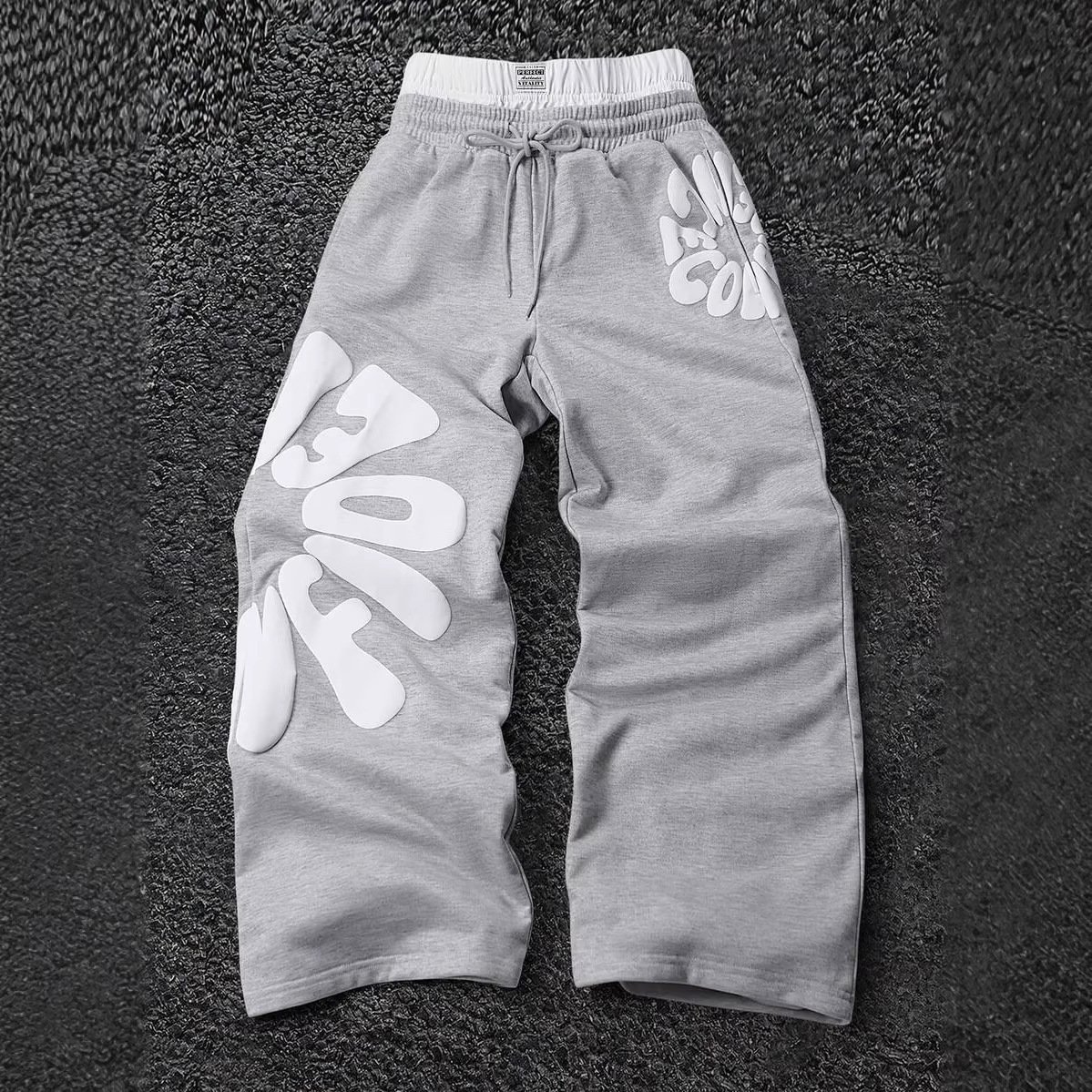 Womens And Mens Loose-fitting Straight-leg Sports Pants