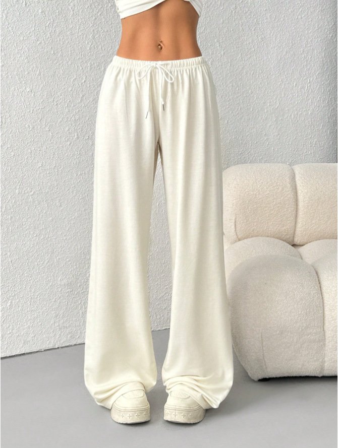 Straight-leg Minimalist Solid-color Womens Sweatpants - Image 10