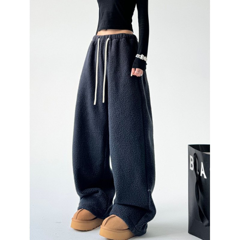 Cashmere Warm Wide-leg Pants For Women Winter - Image 5
