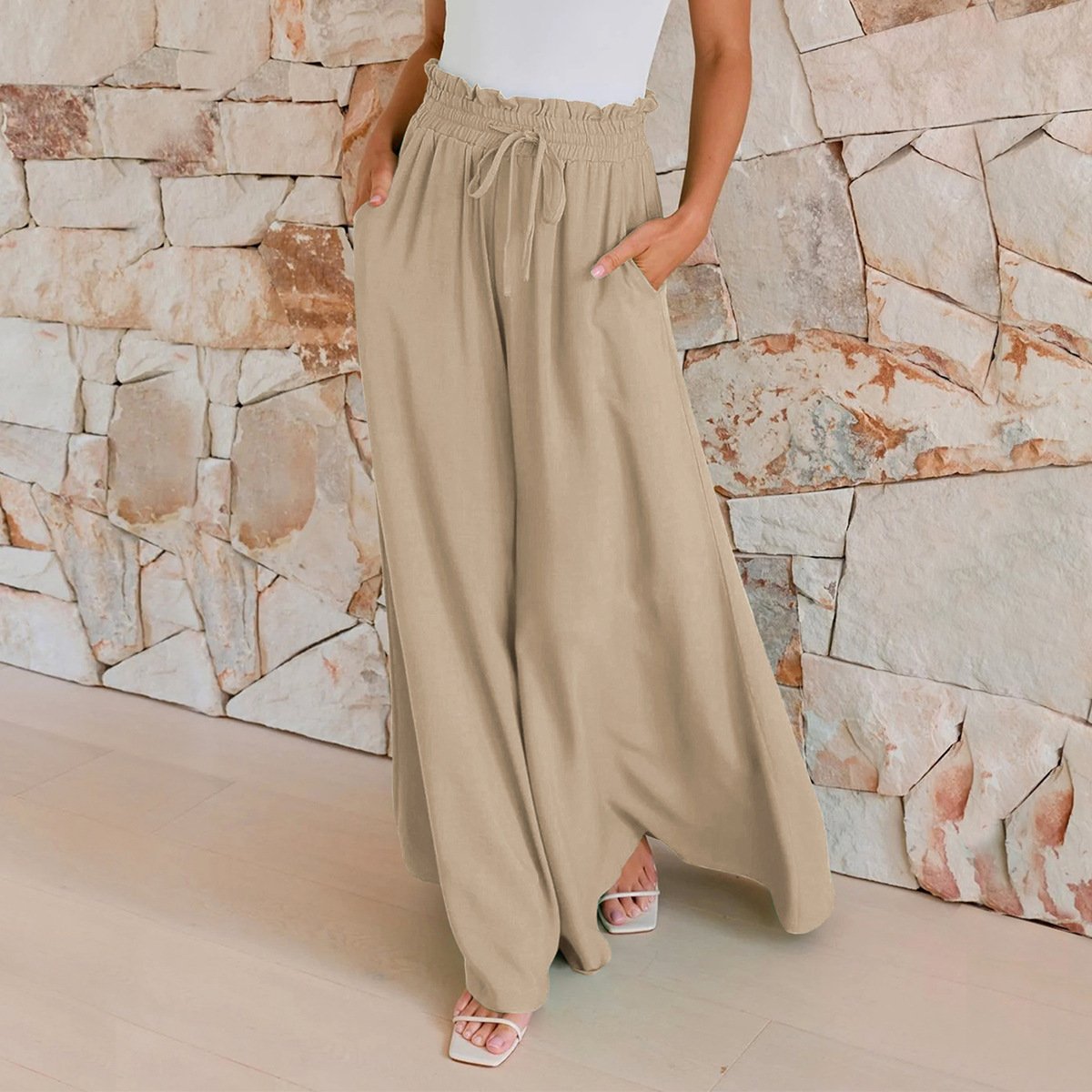 Loose Summer Wide Female Draped Casual Pants - Image 7