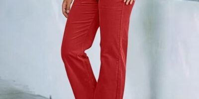 Lightweight Sports Pants Zipper Pocket Exercise Workout Pants