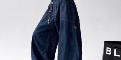 Spring And Autumn High Waist Loose And Slimming Drooping Straight Mop Pants