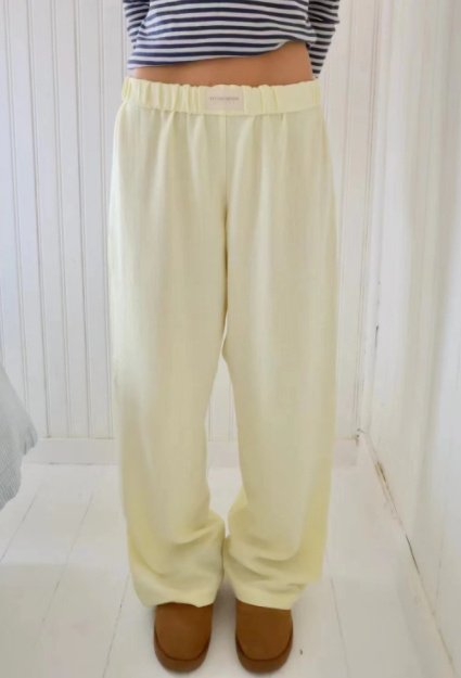 Fashion Y2K Striped Straight Trousers Summer Elastic High Waist Wide Leg Pants For Women - Image 8