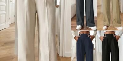 Straight-leg Pants Women's Special-interest Design Solid Color