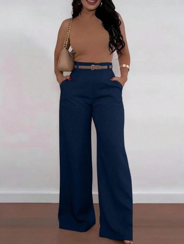 Solid Color BASIC Versatile Casual Flared Pants - Image 9