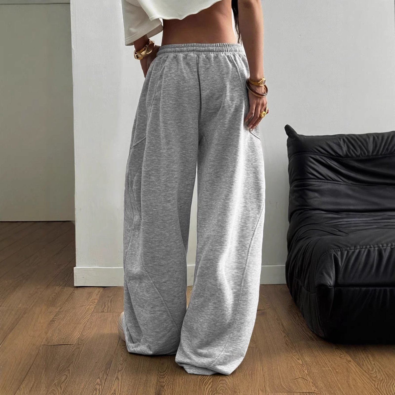 Retro Versatile Straight-leg Loose Wide-leg Pants For Women