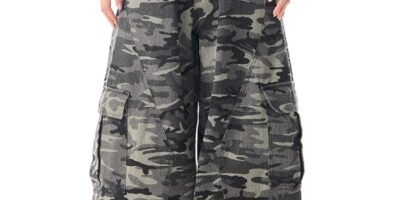 Retro Camouflage Wide-leg Overalls Women's Loose Casual Pants