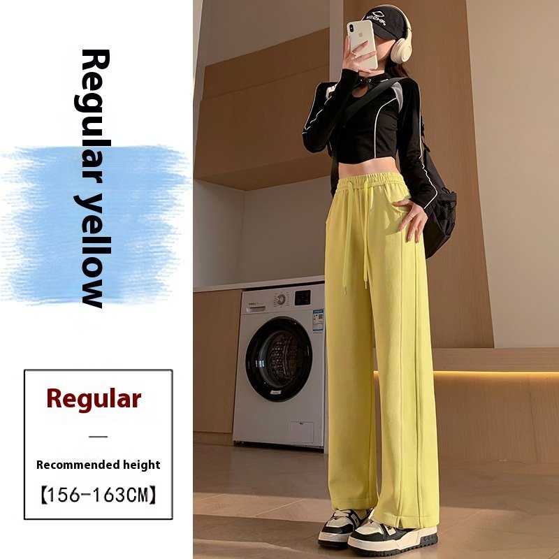 High Waist Long Thin Straight Loose Leisure Sports Sweatpants - Image 8