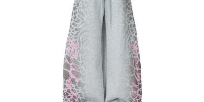 American-style Retro Leopard-print Letter-embossed Sweatpants