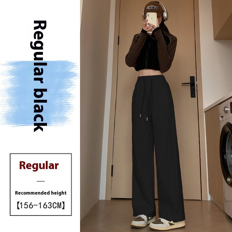 High Waist Long Thin Straight Loose Leisure Sports Sweatpants - Image 9