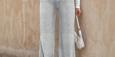 Women's Low Waist Color Matching Casual Sports Wide-leg Pants