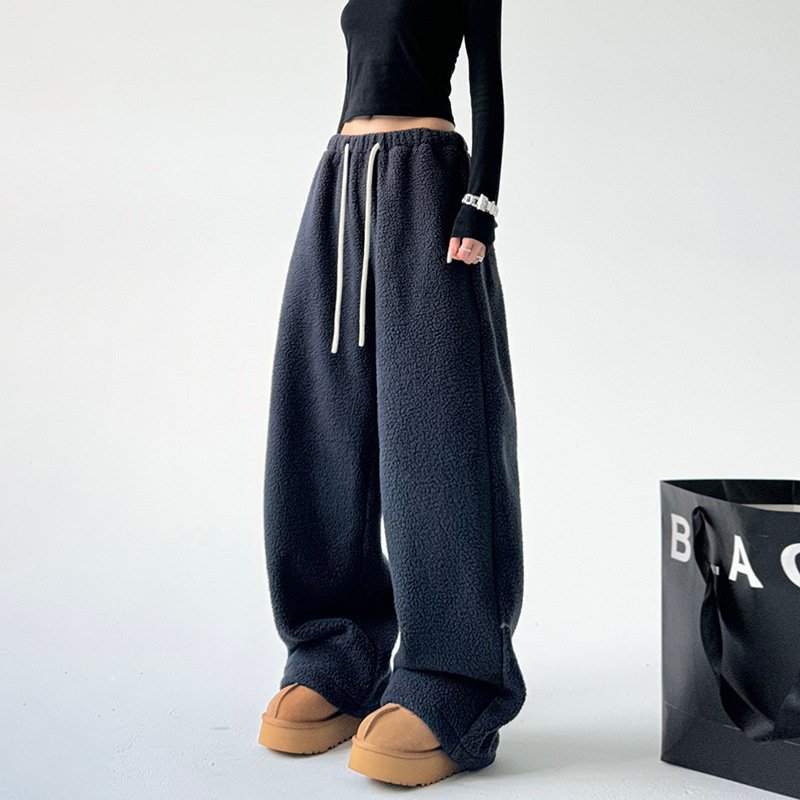 Cashmere Warm Wide-leg Pants For Women Winter - Image 8