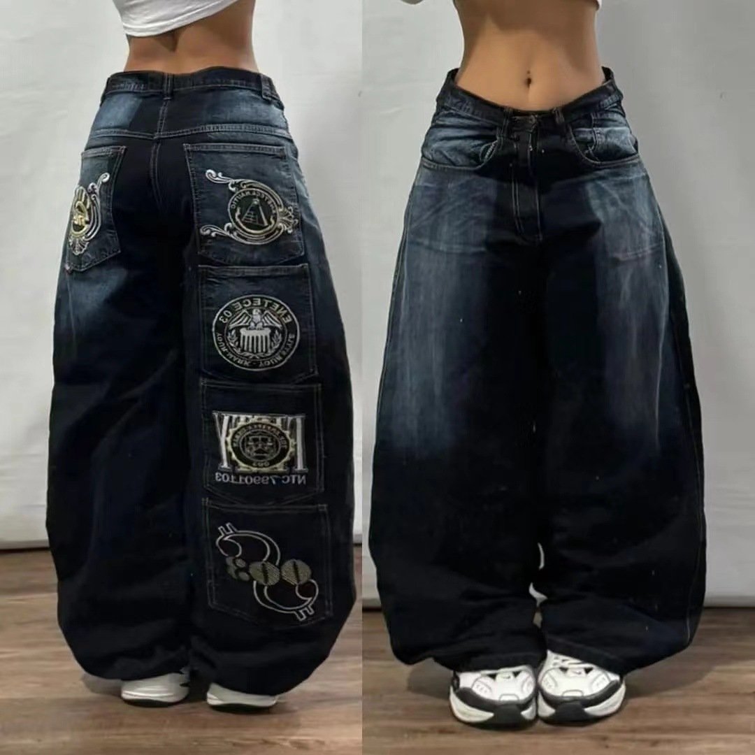 American Retro Couple Wide Leg Jeans - Image 7