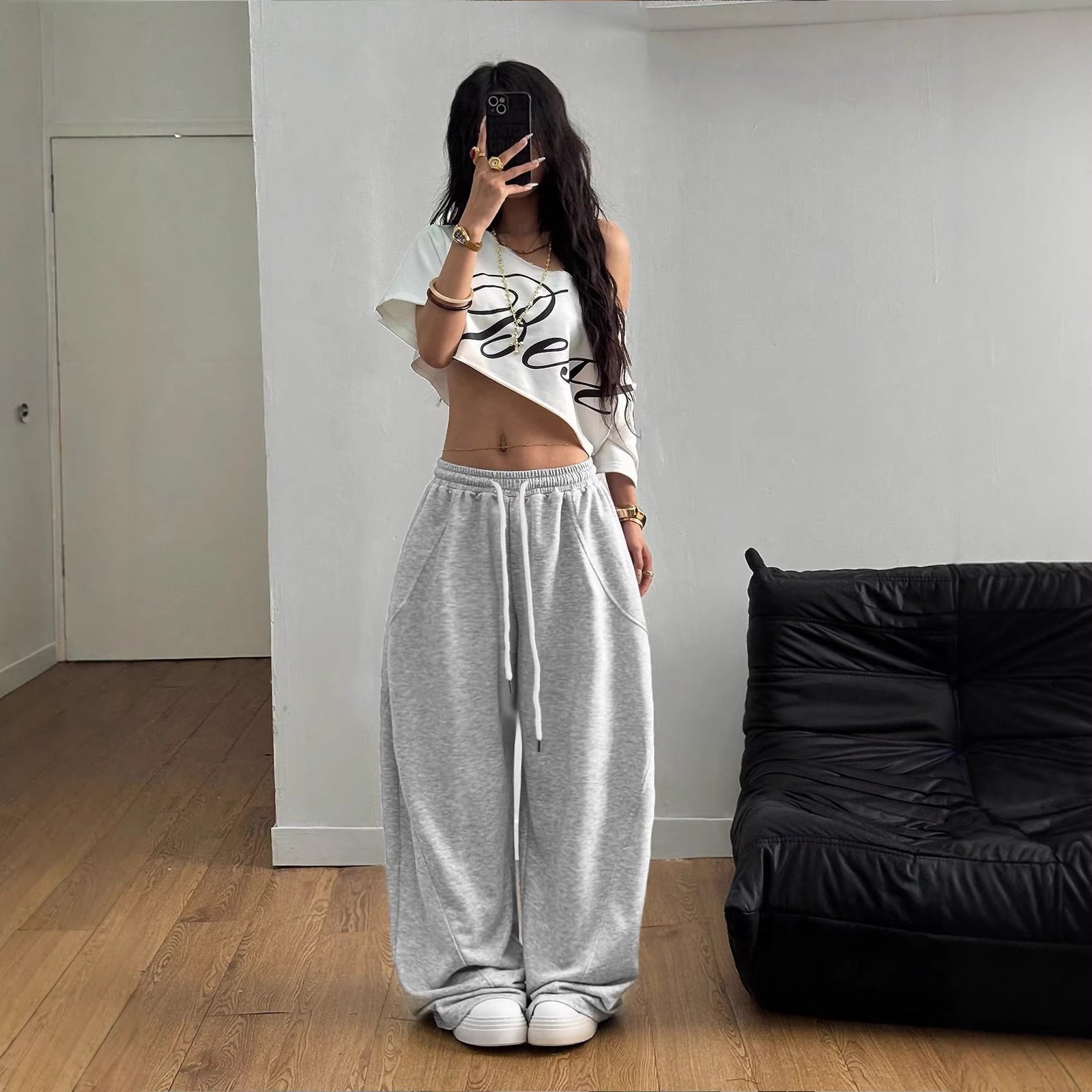 Retro Versatile Straight-leg Loose Wide-leg Pants For Women - Image 4