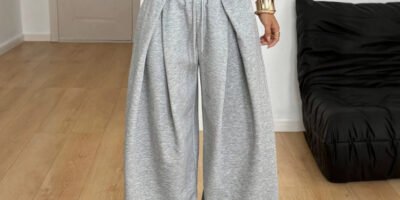 High-waisted Loose-fit Pleated Wide-leg Casual Athletic Pants