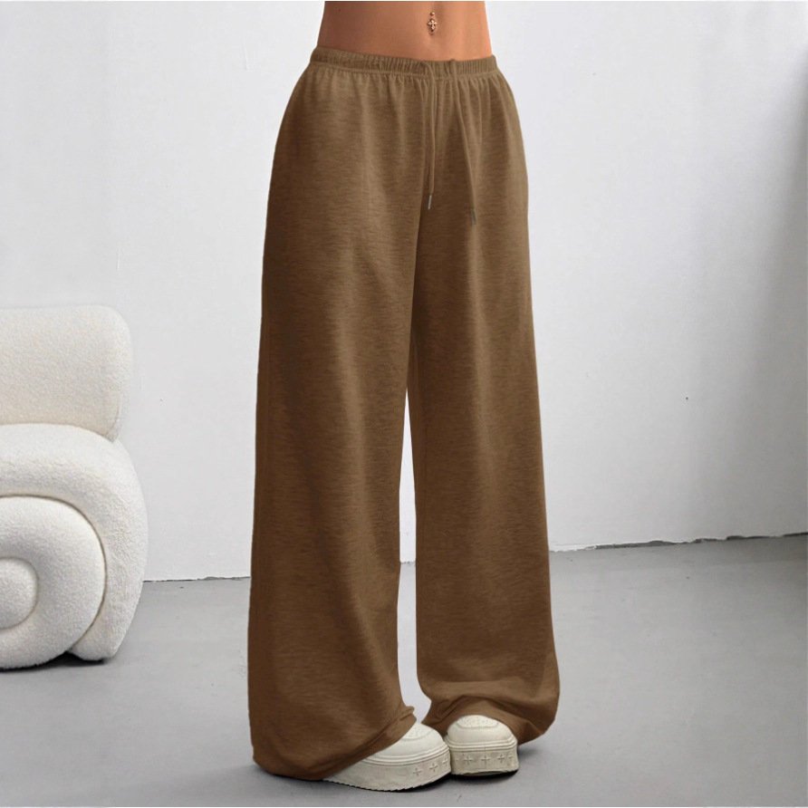 Straight-leg Minimalist Solid-color Womens Sweatpants - Image 3