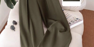 Large-button Commuter All-match Casual Wide-leg Pants For Women