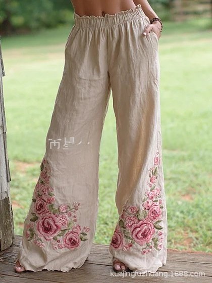 Womens Casual Sports Pants With 3D Digital Print - Image 5