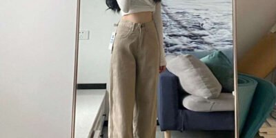 High Waist Wide Leg Jeans Ins Retro Loose Straight Mopping Pants