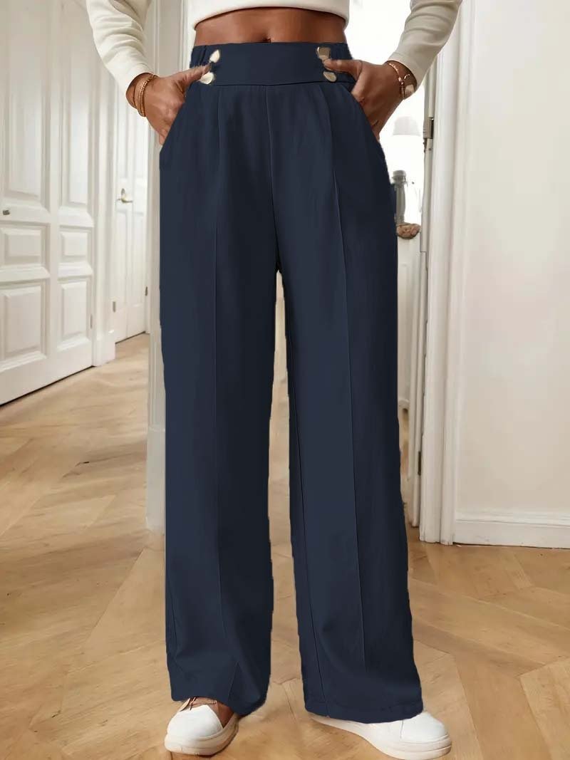 Straight-leg Pants Women's Special-interest Design Solid Color - Image 8