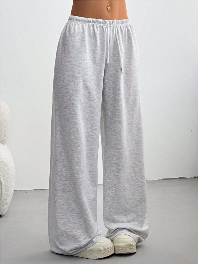 Straight-leg Minimalist Solid-color Womens Sweatpants - Image 7