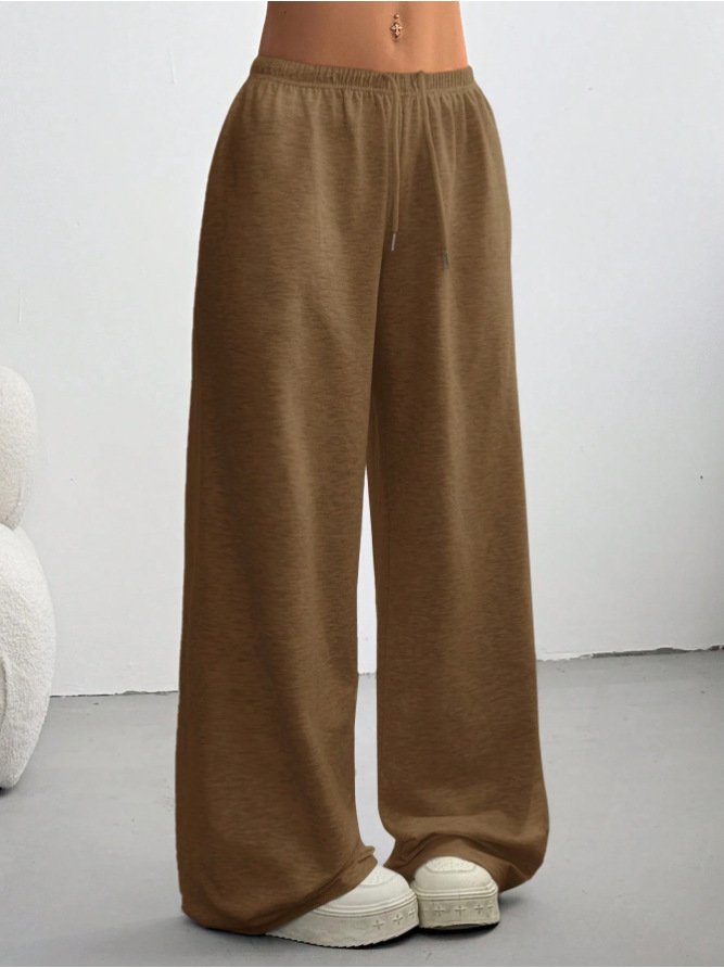 Straight-leg Minimalist Solid-color Womens Sweatpants - Image 9
