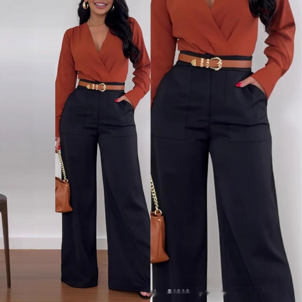 Solid Color BASIC Versatile Casual Flared Pants - Image 3