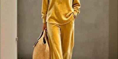 Long-sleeve Buttoned Casual Womens Pants Set